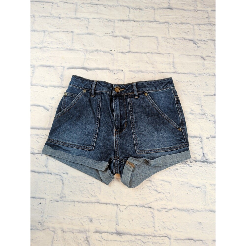 FREE PEOPLE Folded Cuff l Shorts Women's Size 25 Dark Wash